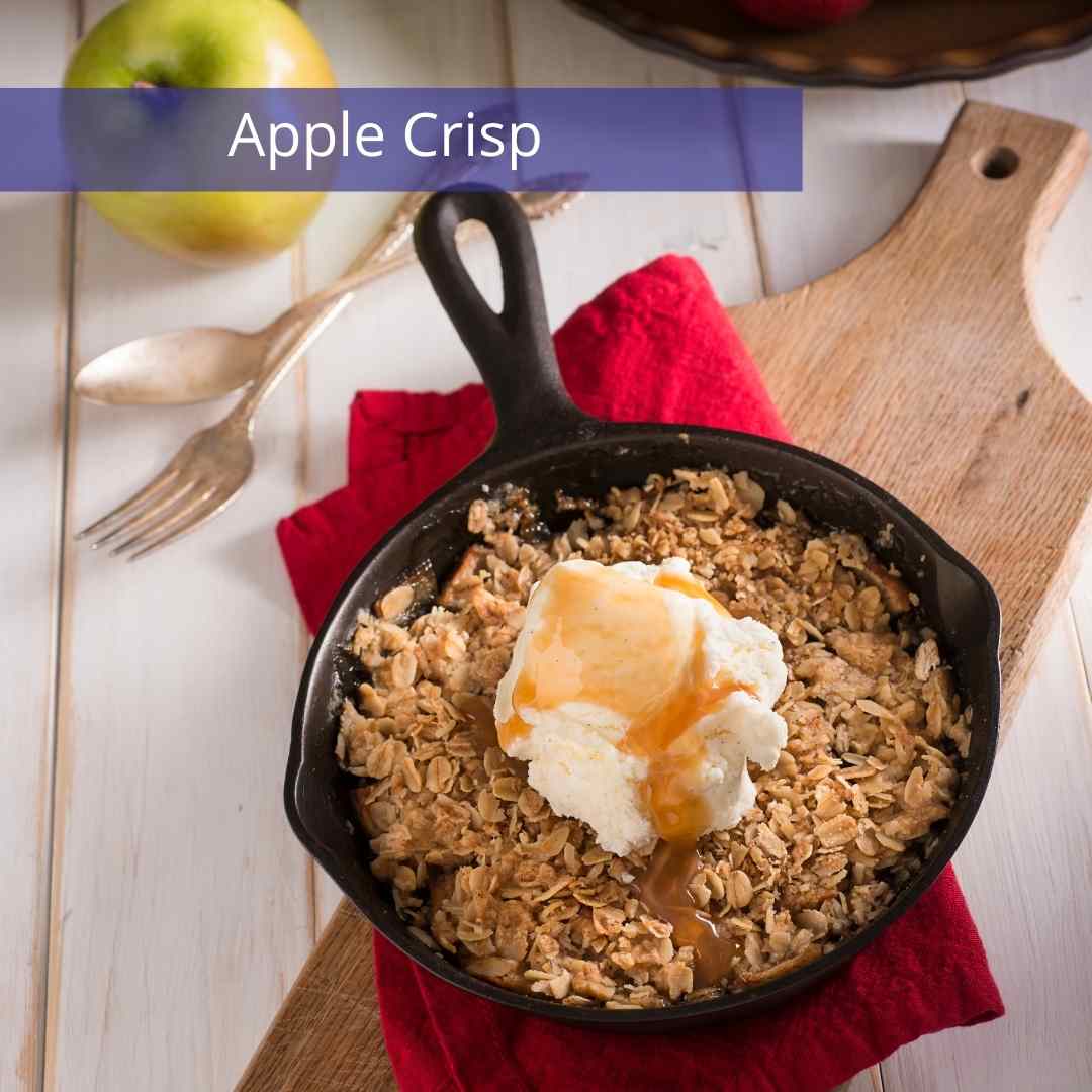 Apple Crisp with Ice Cream